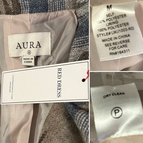 Red Dress Aura Setting The Standard Southwestern Blazer Jacket Oversized Taupe M - Picture 9 of 11